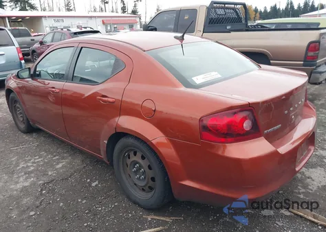 2012 Dodge Avenger Se from USA, damaged, VIN 1C3CDZAB8CN272734